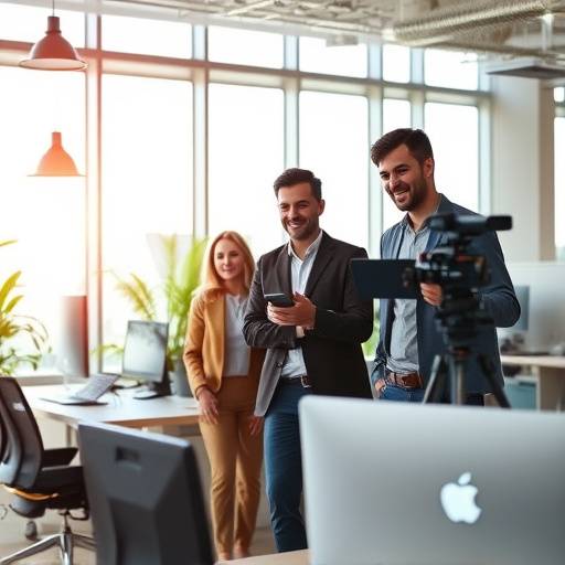 Video corporativo para la empresa de tecnología 'Innovatech Solutions', mostrando sus oficinas y equipo de trabajo.